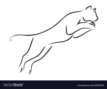 Трафарет Пума в прыжке