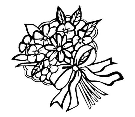 Раскраска букет цветов