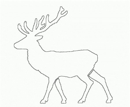 Олень контур