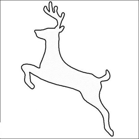 Олень контур