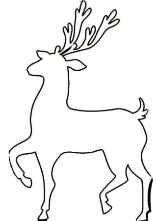 Северный олень контур