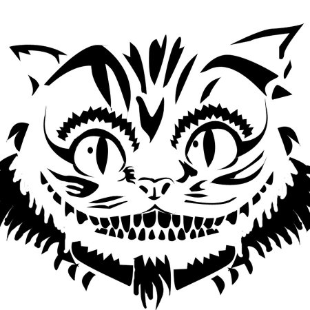 Чеширский кот черно белый