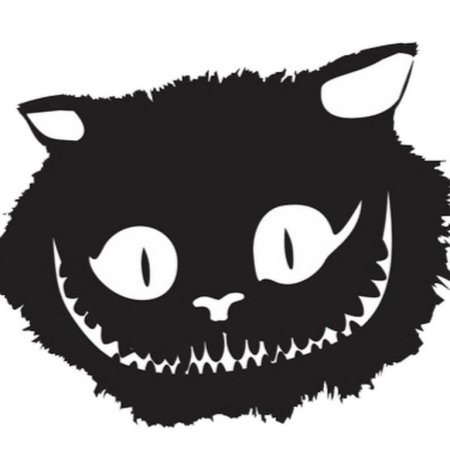 Чеширский кот наклейка