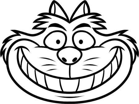 Чеширский кот раскраска