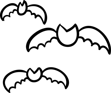 Трафарет летучей мыши на Хэллоуин