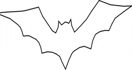 Летучая мышь трафарет