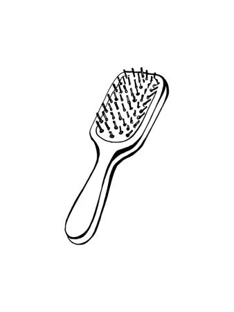 Расческа раскраска для детей