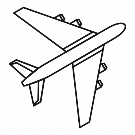 Контурный эскиз самолет