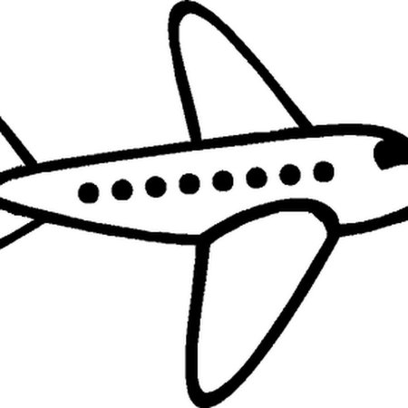 Трафарет самолёта для детей