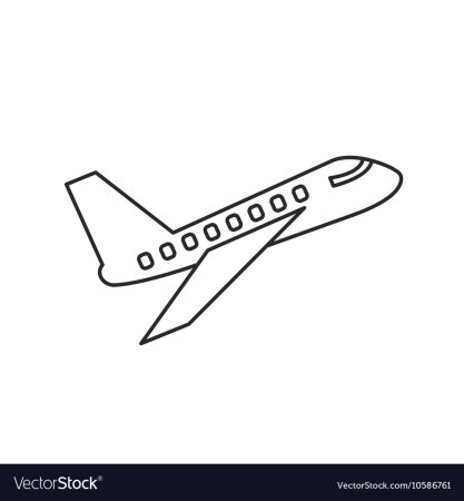 Самолет эскиз контур