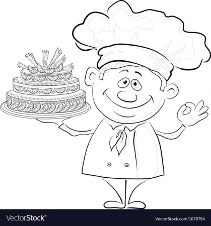 Кондитер раскраска для детей