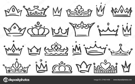 Корона контурный рисунок