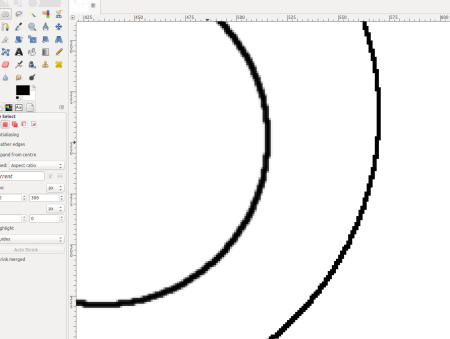 Нарисовать окружности в гимпе
