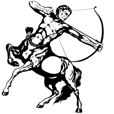 Стрелец знак зодиака черно белый