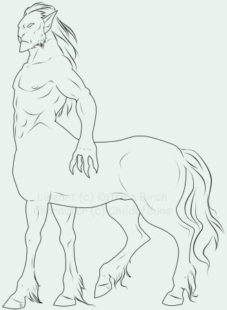 Кентавр рисунок карандашом