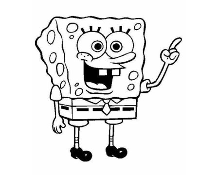 Спанч Боб рисунок для срисовки