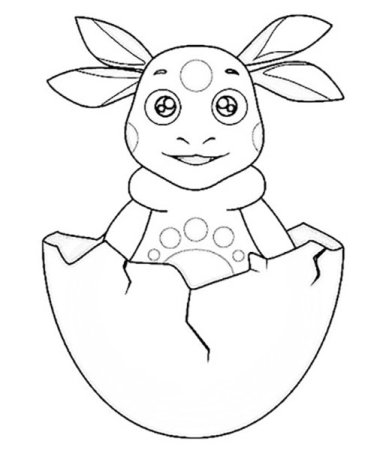 Лунтик трафарет