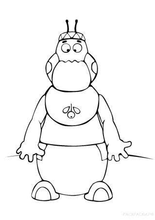 Раскраски для девочек из мультика Лунтик