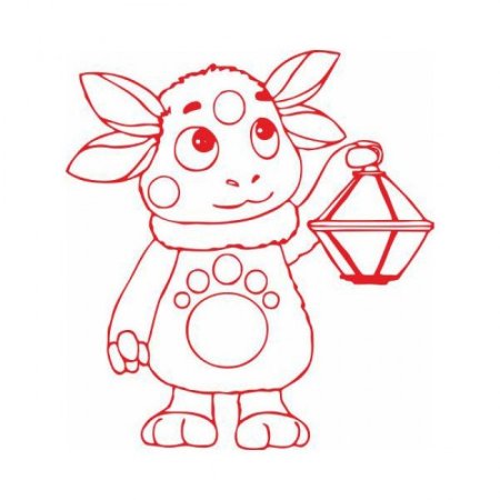 Раскраска подружка Лунтика