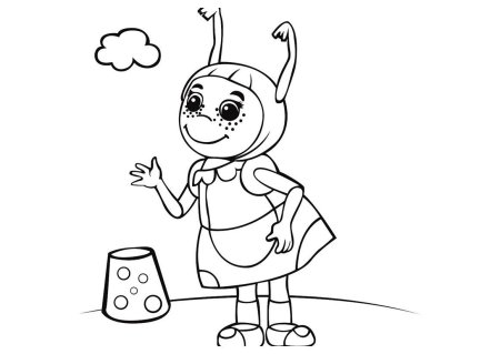 Раскраска Лунтик