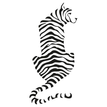 Голова тигра карандашом