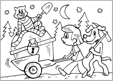 Дядя Федор из Простоквашино разукрашка