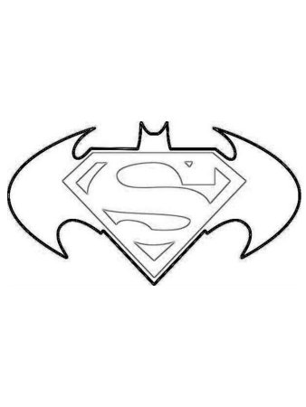 Знак Бэтмена раскраска