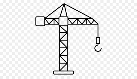 Башенный кран иконка