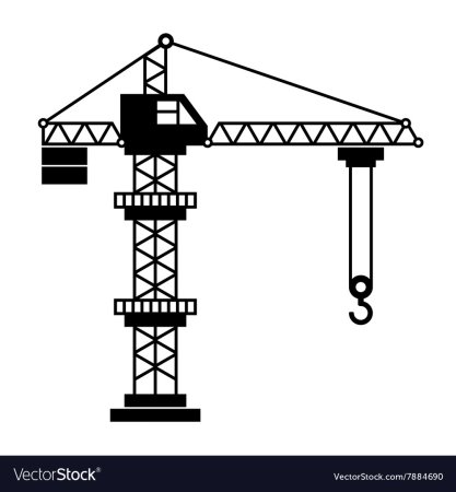Строительный кран вектор