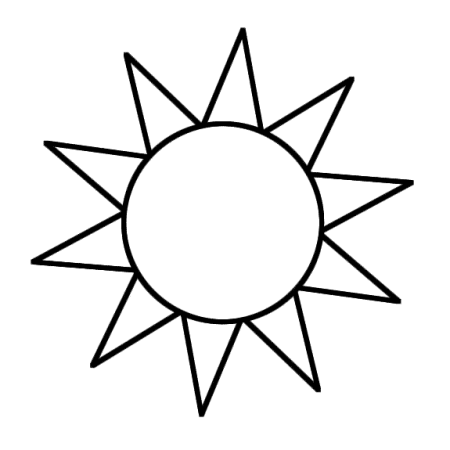 Солнце раскраска