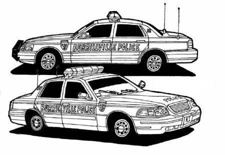 Раскраска Полицейская машина