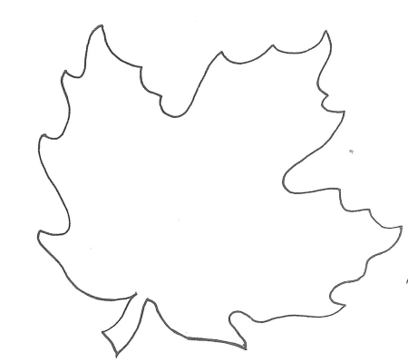 Кленовый листик раскраска