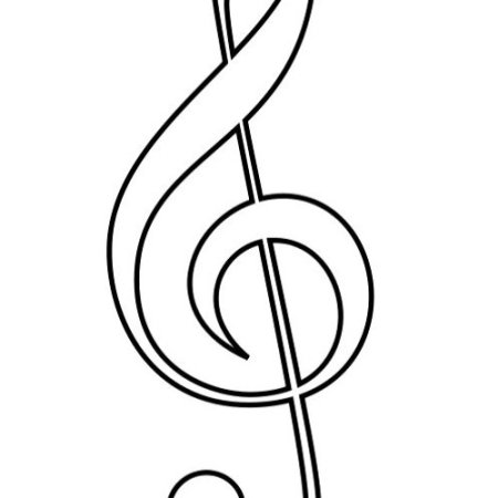 Скрипичный ключ раскраска