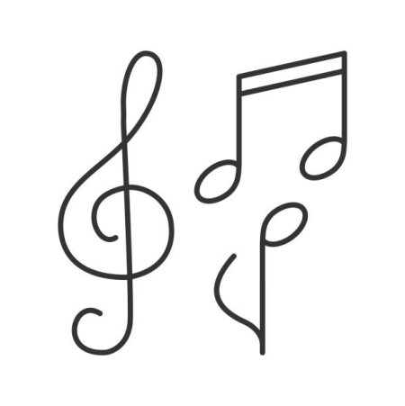 Скрипичный ключ одной линией