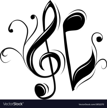 Скрипичный ключ стилизация