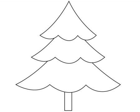 Елка трафарет для детей