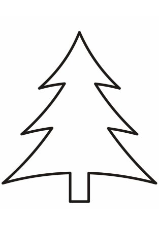 Елочка раскраска для малышей