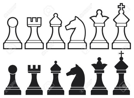 Шахматные фигуры раскраска для детей