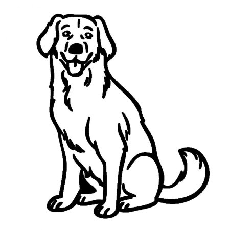 Собака контур