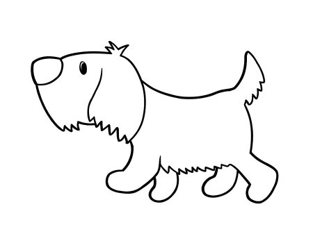 Щенок. Раскраска