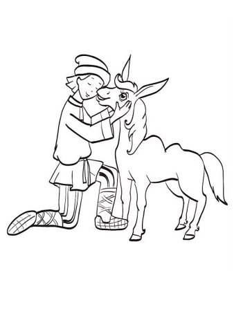 Раскраска. Конек-горбунок
