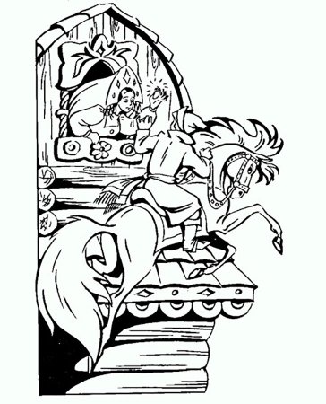 Конек горбунок raskraska