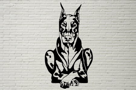 Трафарет добермана