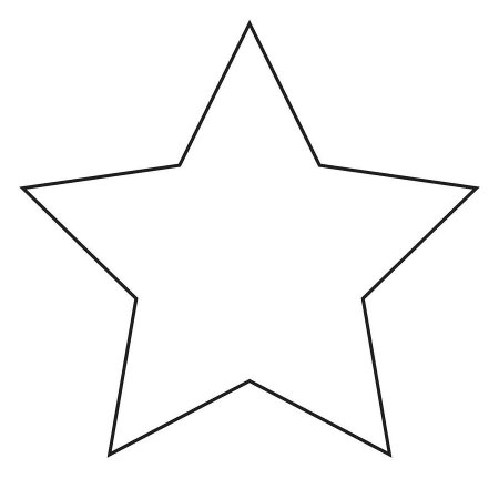 Звезда пятиконечная контур а4