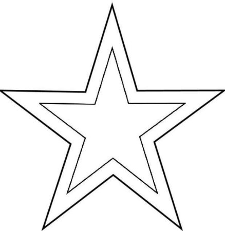 Пятиконечная звезда контур