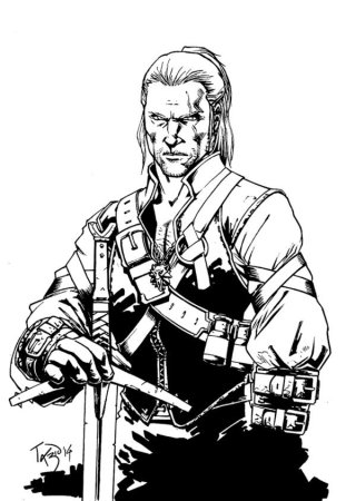 Геральт из Ривии чб