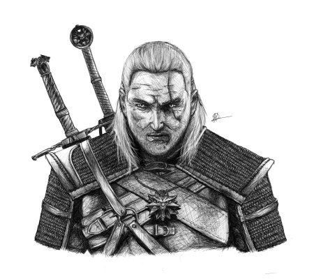 Геральт из Ривии чб