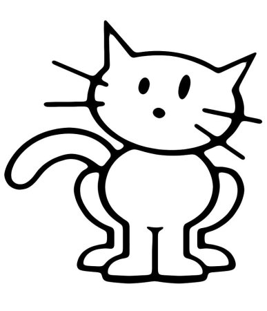 Котик рисунок для детей