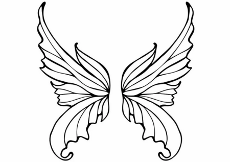 Крылья раскраска