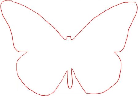 Бабочка контур для вырезания